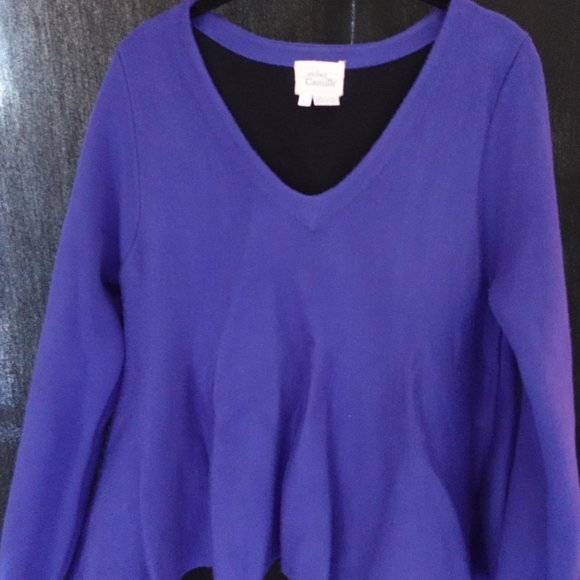 atelier camille from anthropologie top ink blue large - Picture 1 of 7